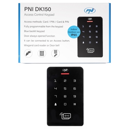 Picture of  DK150 autonoma piekļuves kontroles tastatūra, atbloķēšana ar PIN, RFID karte, IP65, melna