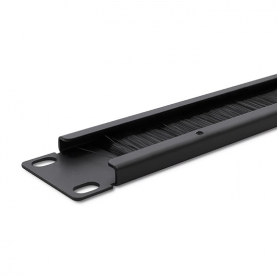 Picture of 1U kabeļu organizētājs – aizsargpanelis ar putekļu aizsargbirsti 19" skapju vadu pārvaldībai QOLTEC