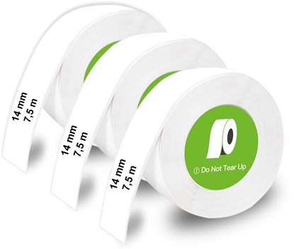 Attēls no 1x3 Olympia Etikettenrolle 14 mm x 40 mm weiß (540 Stück)
