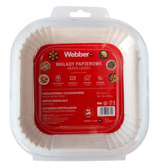 Picture of 50X WKAD AIR FRYER PAPIER WKADY PAPIEROWE DO FRYTKOWNICY BEZTUSZCZOWEJ