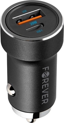 Picture of adowarka TelForceOne Forever adowarka samochodowa PD3.0 + QC3.0 CC-06 1x USB-C 1x USB 20W czarna