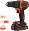 Attēls no Akumulatora urbjmašīna-skrūvgriezis Black & Decker BDCDD186KB-QW; 18 V; 2x1,5 Ah akum.
