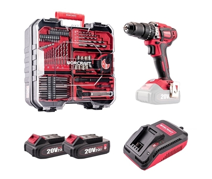 Изображение Akumulatora urbjmašīna-skrūvgriezis Worcraft CHDS20LiBAS; 20 V; 2x2,0 Ah akum.