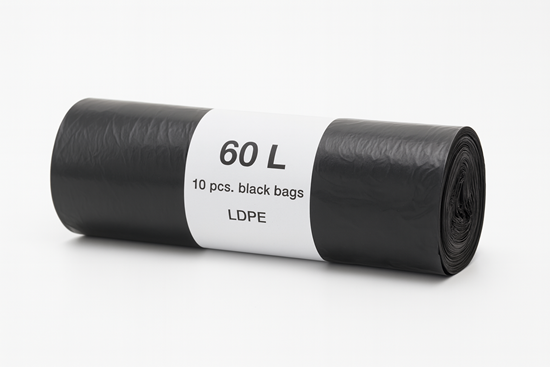 Picture of Atkritumu maisi 60L/10gab.30mik (0.2466kg.) LDPE melni