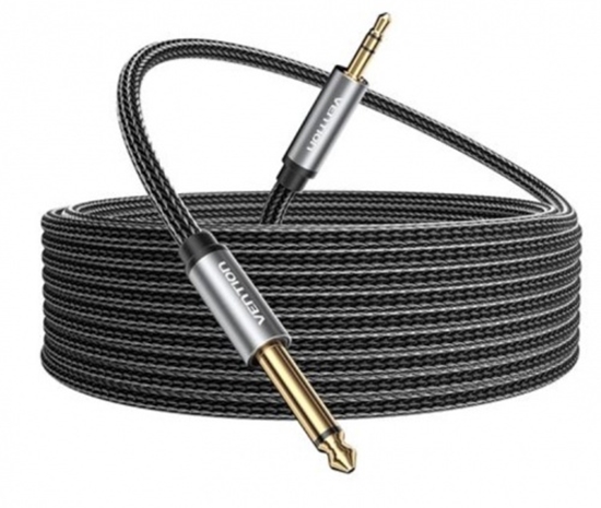 Изображение Audio kabelis mini jack 3.5mm male uz jack 6.35mm male | 1m | Vention | BCYHF