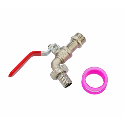 Attēls no AWTools AWTOOLS KRAN OGRODOWY CYNK NIKLOWANY 1/2" GWINT ZEWNTRZNY 3/4"