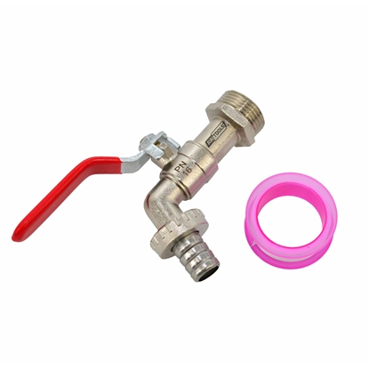 Attēls no AWTools AWTOOLS KRAN OGRODOWY CYNK NIKLOWANY 3/4" GWINT ZEWNTRZNY 1"