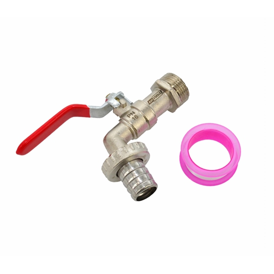 Picture of AWTools AWTOOLS KRAN OGRODOWY CYNK NIKLOWANY 3/4" GWINT ZEWNTRZNY 3/4"