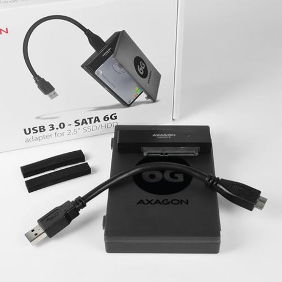 Изображение Axagon USB3.0 for SATA 6G   HDD Adapter (ADSA-1S6)(Ekspoz.)