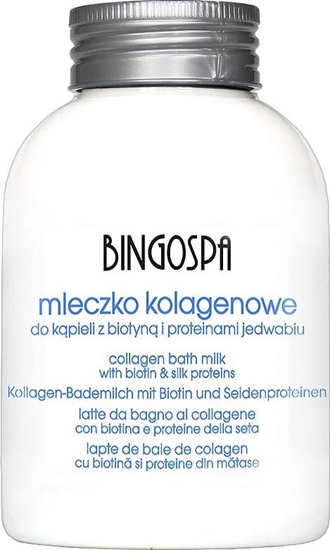 Picture of BingoSpa Spa&Beauty Mleczko kolagenowe do kpieli z biotyn i proteinami jedwabiu 500ml