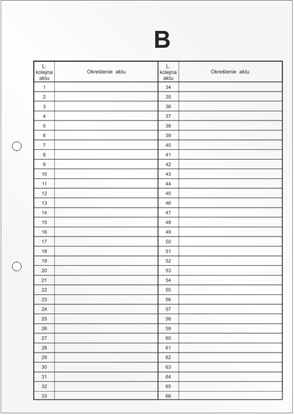 Изображение Biurfol WKADKA DO AKT OSOBOWYCH BIURFOL "B"