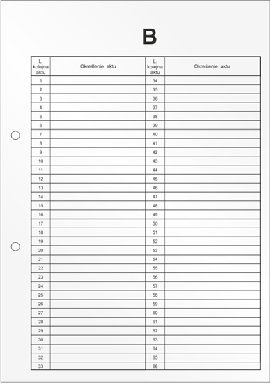 Изображение Biurfol WKADKA DO AKT OSOBOWYCH BIURFOL "B"