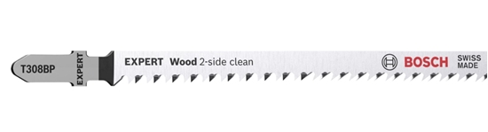 Picture of Bosch EXPERT jigsaw blades T308BP 5pcs Wood 2-side clean