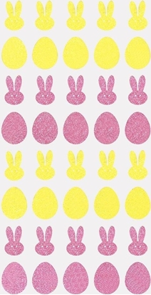 Изображение Brokatowe naklejki zajczek, jajko z pianki