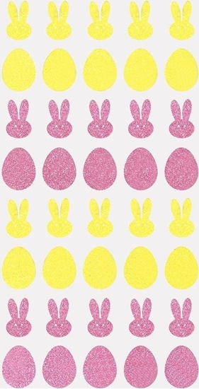 Изображение Brokatowe naklejki zajczek, jajko z pianki