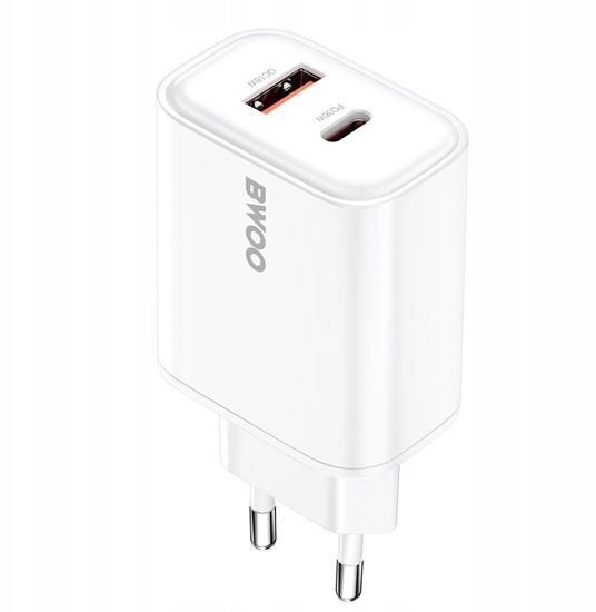 Изображение BWOO adowarka sieciowa PD 36W CDA207 1x USB 1xUSB-C biay