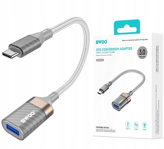 Picture of BWOO BZ69 adapter USB-C - USB szary