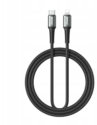 Изображение BWOO kabel Pleciony USB-C - Lightning 3m 30W czarny