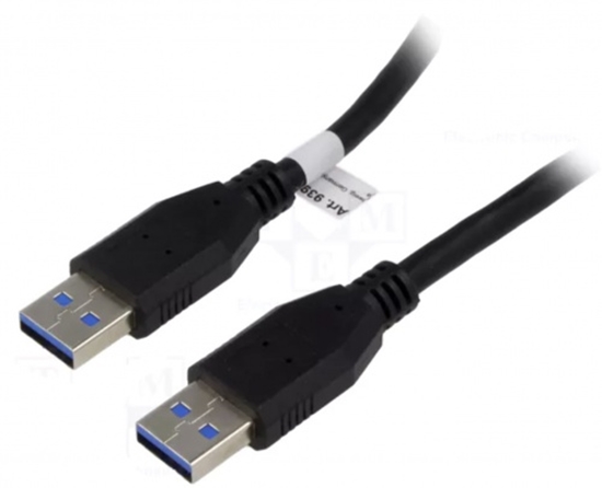 Picture of Cable | crossover,USB 3.0 | USB A plug,both sides | 3m | black | 5Gbps