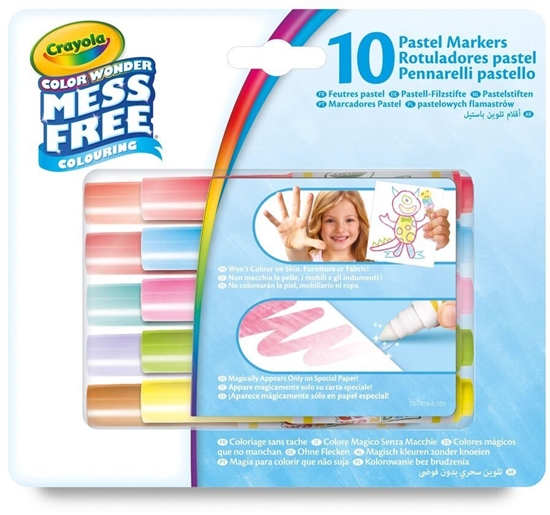 Picture of Crayola Color Wonder Pastel Mini Markers 10 Pcs