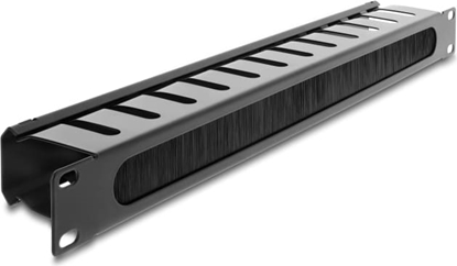 Picture of Delock 19″ Cable Management Routing Panel with brush 1U black