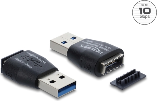 Picture of Delock Adapter USB 10 Gbps USB Type-A male to USB 10 Gbps Type-E Key A female