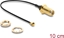 Изображение Delock Antenna Cable SMA jack bulkhead to I-PEX Inc., MHF® I plug 1.13 10 cm thread length 10 mm