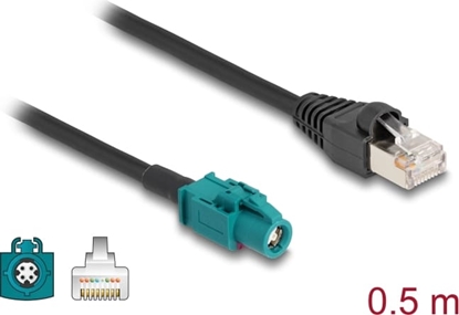 Picture of Delock Cable HSD Z female to RJ45 plug 0.5 m