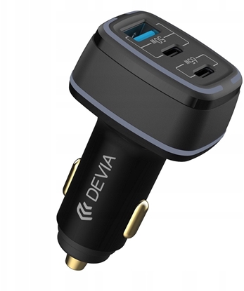 Picture of Devia adowarka samochodowa Extreme 115W 2x USB-C 1x USB czarna