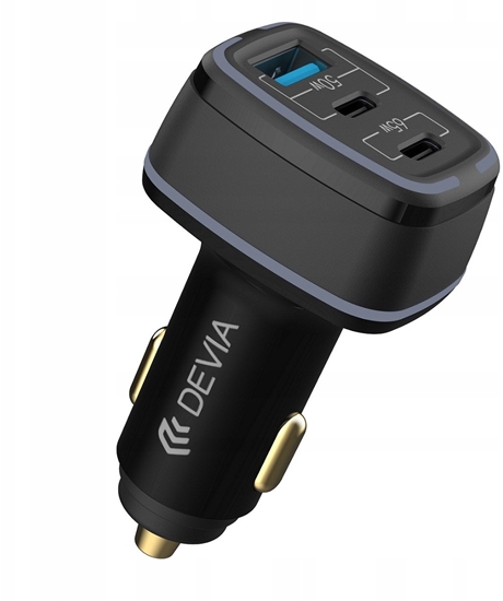 Picture of Devia adowarka samochodowa Extreme 115W 2x USB-C 1x USB czarna