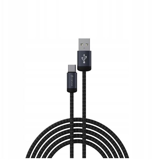 Изображение Devia cable Gracious EC649 USB - USB-C 1,0 m 2A bl