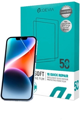 Attēls no Devia Zestaw folii EPU samoregenerujca do maszyny tncej 50szt na smartfony na ekran