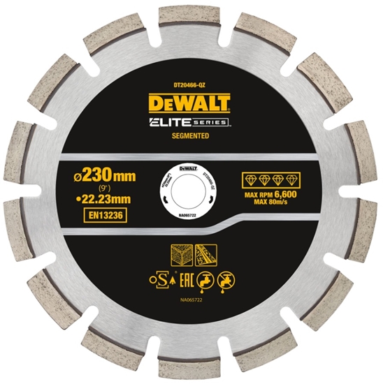 Picture of Dimanta griešanas disks DeWalt DT20466-QZ; 230x22,23 mm