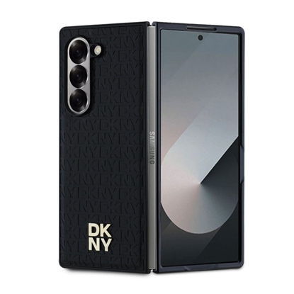 Attēls no DKNY - DKNY PU Leather Repeat Pattern Stack Logo MagSafe Case for Samsung Galaxy Z Fold 6 Black