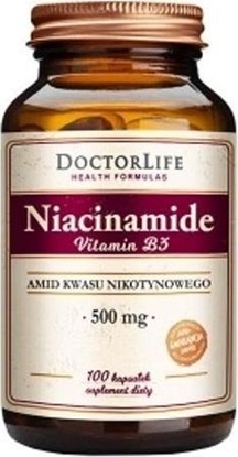 Picture of Doctor Life DOCTOR LIFE_Niacinamide Vitamin B3 amid kwasu nikotynowego 500mg suplement diety 100 kapsuek