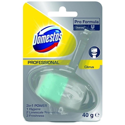 Изображение DOMESTOS RIM BLOCK CITRUS Tualetes ieliktnis 40gr, 12 gab/iep.