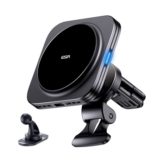 Picture of ESR ESR Halolock Magnetic QI2 Car Holder with MagSafe 15W Inductive Charger for Air Vent - Black