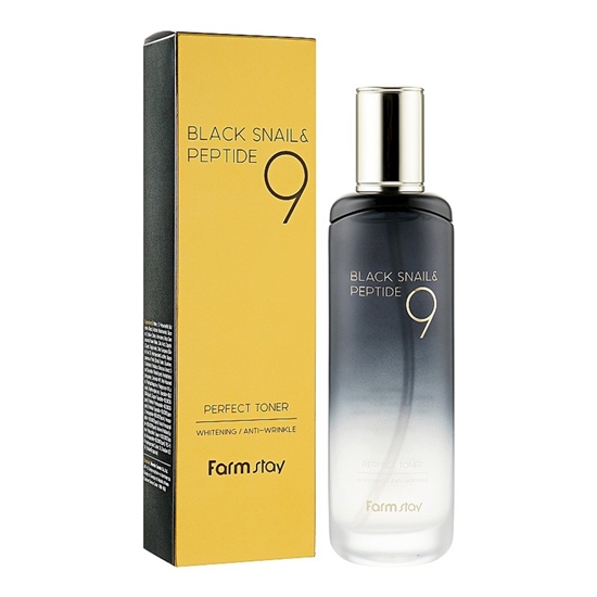 Изображение FarmStay Black Snail & Peptide 9 Perfect Toner 120ml