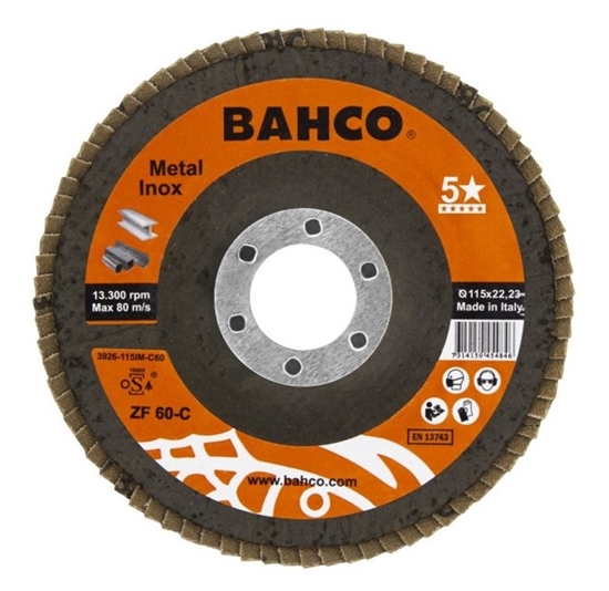 Изображение Flap disc INOX+Fe P60 125x22.23mm conical