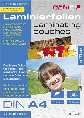 Attēls no Genie GENIE torby do laminowania 25 A4 - folie