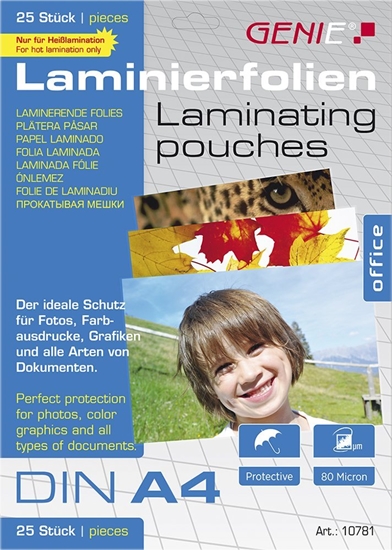 Picture of Genie GENIE torby do laminowania 25 A4 - folie
