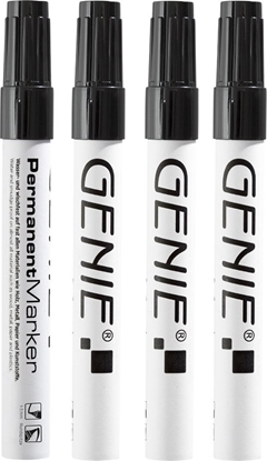 Picture of Genie P-Marker Okrga kocówka metalowa czarna, 4 Stk.