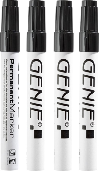 Picture of Genie P-Marker Okrga kocówka metalowa czarna, 4 Stk.