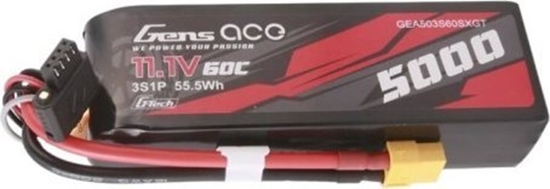 Изображение Gens Ace Akumulator Gens ace G-Tech 5000mAh 11.1V 60C 3S1P Short-Size Lipo z konektorem XT60 Plug