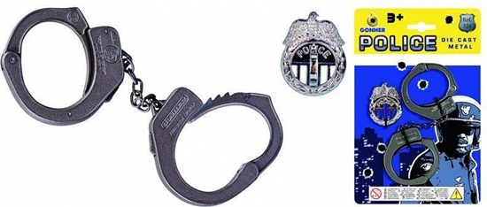 Picture of Gonher Metalowe kajdanki policyjne z odznak - 239860
