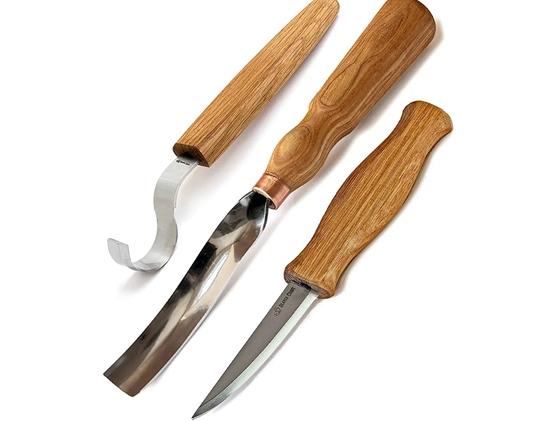 Picture of Grebšanas komplekts BeaverCraft S14; 3 gab.; karošu un citu koka izstrādājumu grebšanai