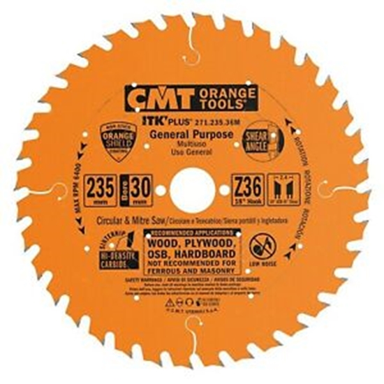 Picture of Griešanas disks kokam CMT 271; 235x2,4x30,0 mm; Z36; 18°