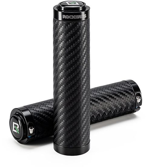 Изображение Gripy rowerowe Rockbros skrcane chwyty proste antypolizgowe - czarne