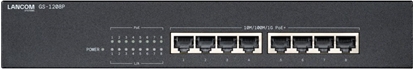 Picture of GS-1208P Nie zarzdzany Gigabit Ethernet (10/100/1000) Obsuga PoE 1U Czarny