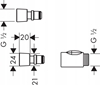 Picture of Hansgrohe Kopling 1/2" 3-dele